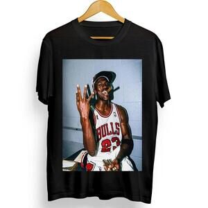 Michael Jordan New T-Shirt Chicago Bulls Cigar Championship 23 90S Nba